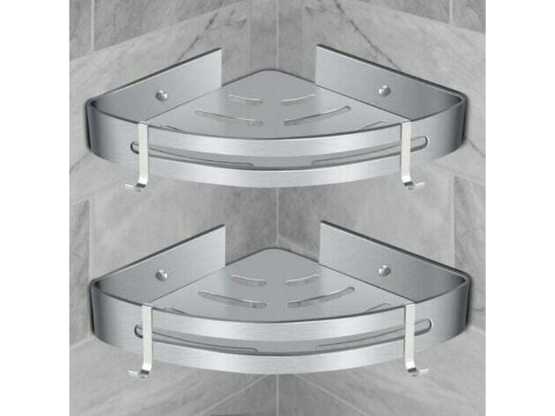  Etagère de douche d’angle, etagère de salle de bain sans forage, murale adhésive serviteur de douche (2 pièces)  - Conforama A