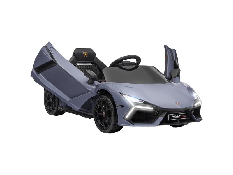  Voiture électrique pour enfants de 3 à 5 ans, conduite souple, télécommandée, avec klaxon, en plastique et métal, grise  - Conforama A
