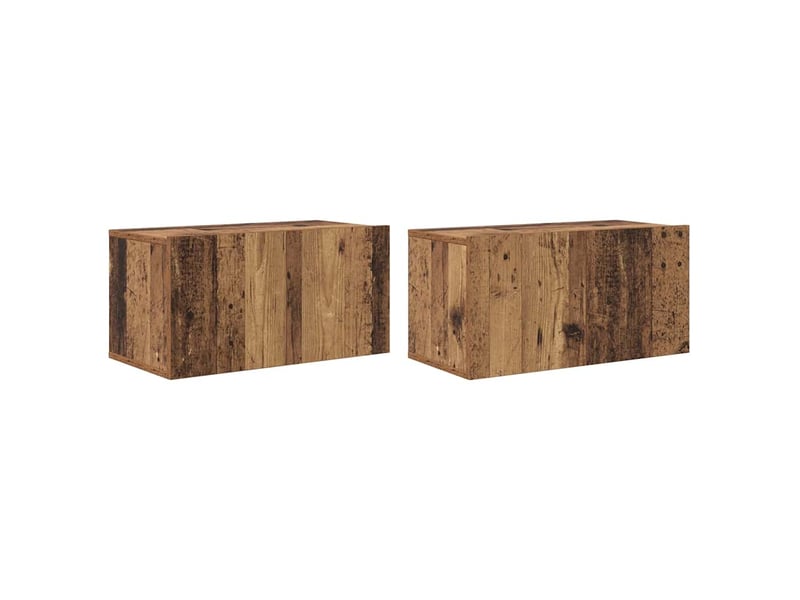  Ensemble meuble tv - banc tv - meuble de rangement 4 pcs bois ancien bois d'ingénierie  - Conforama E