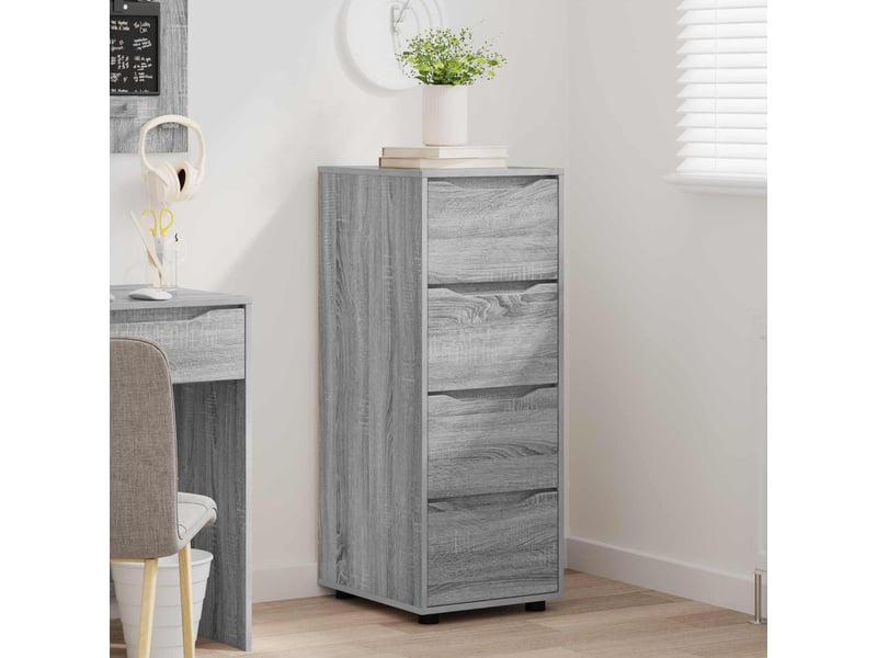  Armoire de rangement, commode de rangement 40 x 48 x 105 cm bois d'ingénierie shl3438  - Conforama E