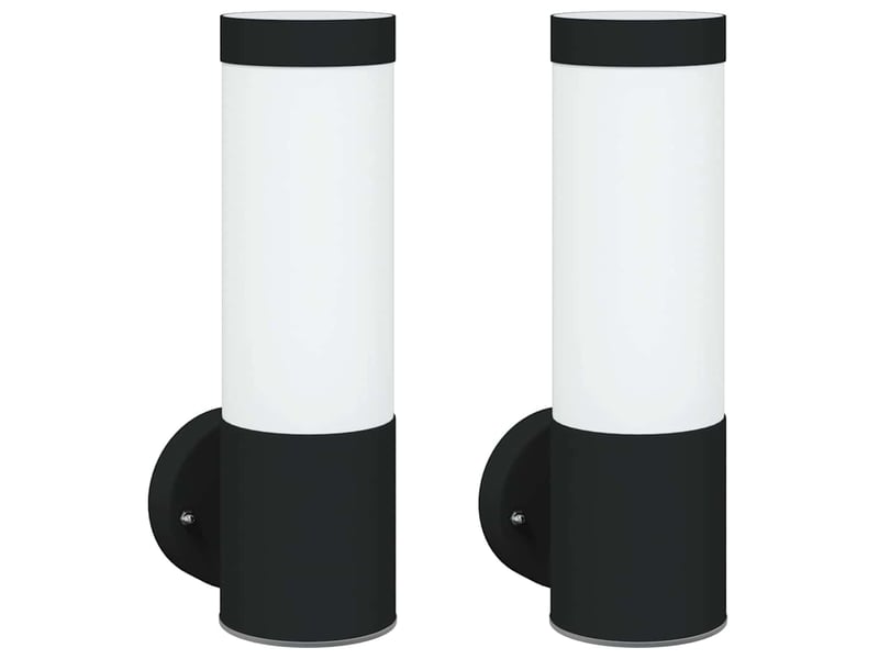 2 pièces applique murale extérieure noir 12x8,5x27 cm - Conforama A