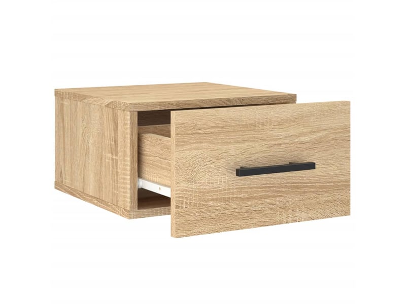  Table de chevet chanmbre, table d'appoint murale chêne sonoma 35x35x20 cm shl4538  - Conforama D