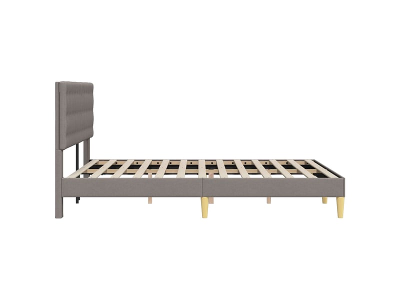  Lit double- lit adulte -  cadre de lit avec tête de lit taupe 120 x 190 cm tissu  - Conforama D