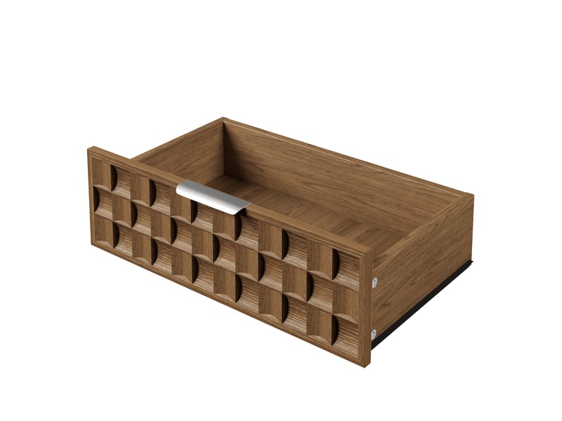 Buffet bas 120x37x77 cm 6 tiroirs mdf chêne - Conforama D