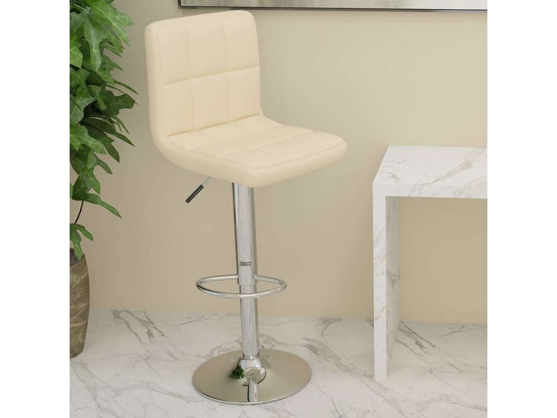  Tabouret de bar, chaise de bar crème similicuir shl82987  - Conforama B