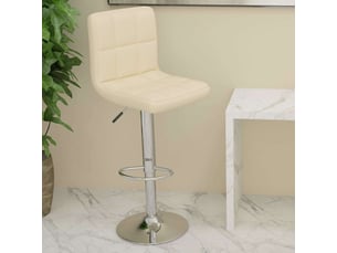 Tabouret de bar, chaise de bar crème similicuir shl82987