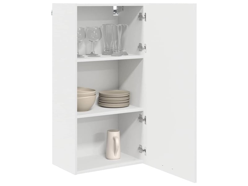 Meuble de rangement cuisine, armoire suspendue blanc 50x31x100cm bois d'ingénierie - Conforama C