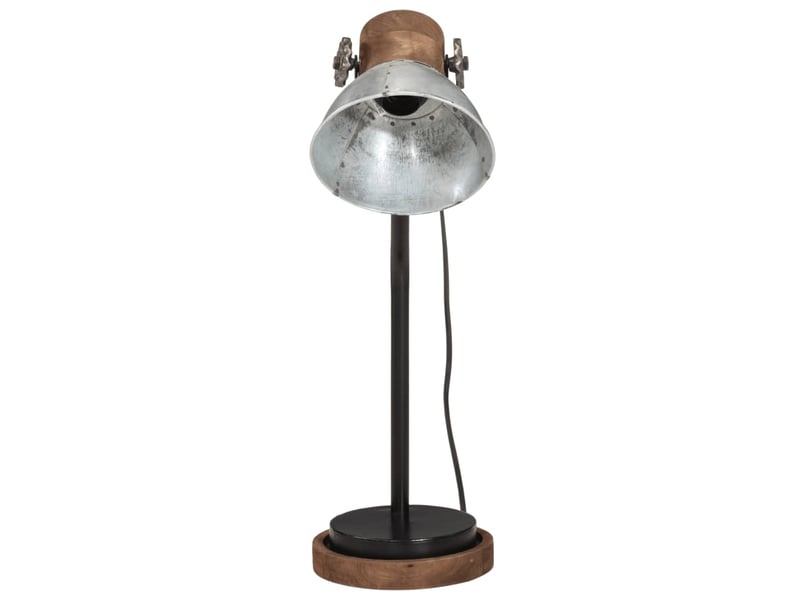  Lampe de bureau 25 w argent vintage 18x18x60 cm e27  - Conforama C