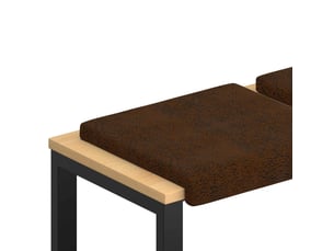 Lot de 2 coussins de banc, coussins d'assise, coussins pour chaisecanapé tissu en suède synthétique marron cf52505