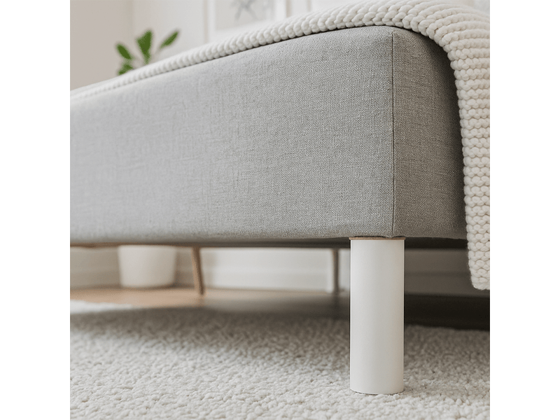  Pieds bois 25 cm blanc - 4 pieds pour sommier non métalique à visser – compatibles sommier tapissier, robustes, gain de place et entretien facile  - Conforama C