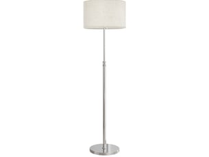 Lampadaire réglable en hauteur ø40 x h133-168 cm en acier avec télécommande beige chicfurn