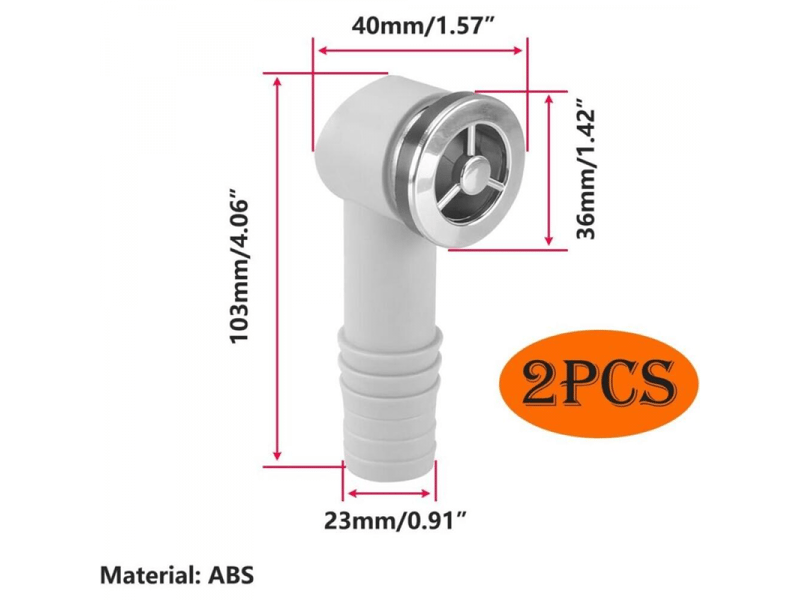 Tête de trop plein lavabo, 2 pièces ronde 36x36mm, accessoires pratiques pour évier cuisine, installation facile - Conforama B