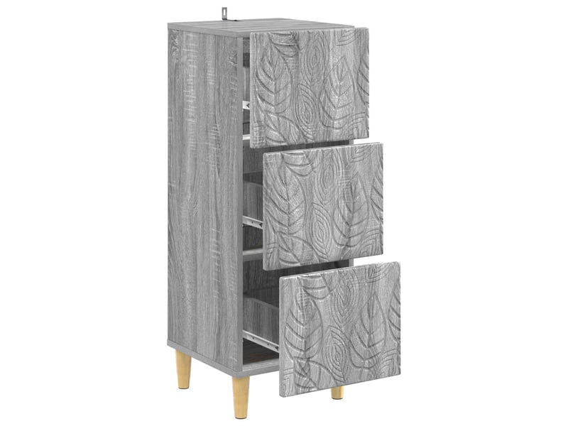  Armoire de rangement bureau, armoire à tiroirs sonoma gris 33 x 34,5 x 90 cm shl3795  - Conforama D