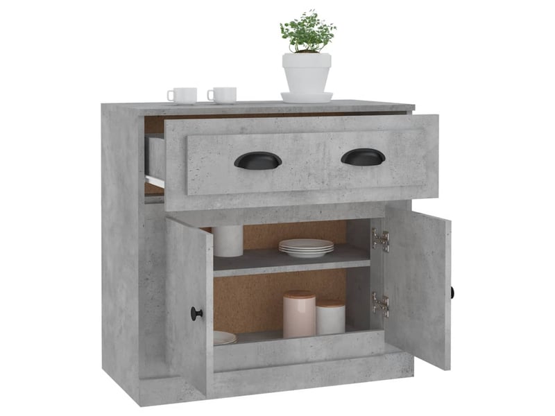  Buffet - bahut - meuble de rangement gris béton 70x35,5x67,5 cm bois d'ingénierie  - Conforama E