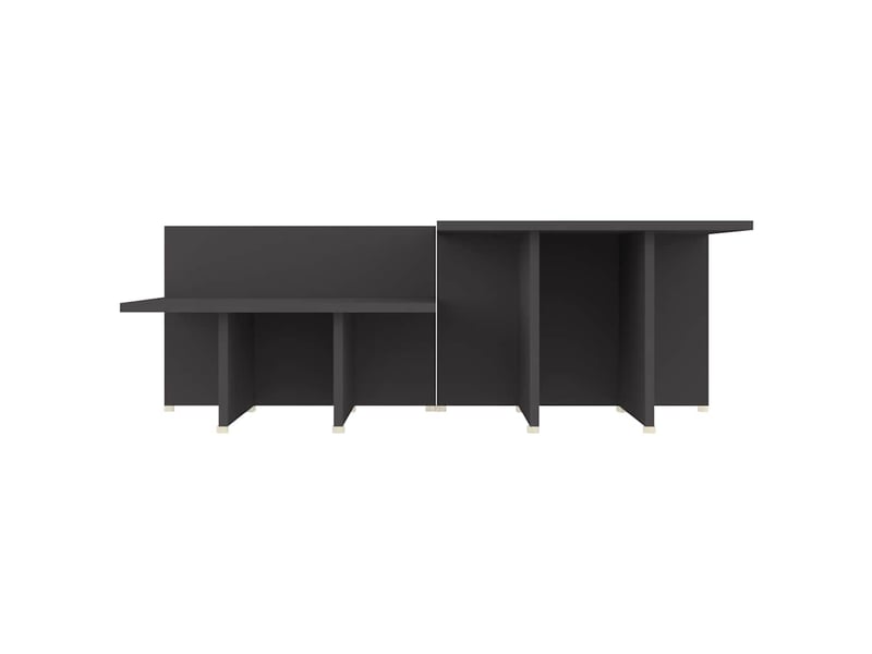  Tables basses 2 pcs - table de salon - table à thé gris 111,5x50x33 cm bois d'ingénierie  - Conforama E