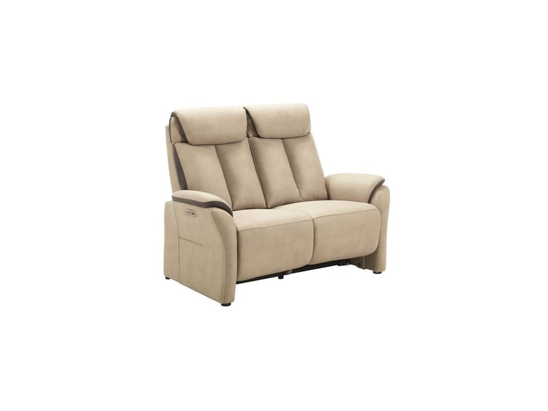  Canapé 2 places relax électrique new nobuck beige et gris foncé - odeon ODEON - Conforama A