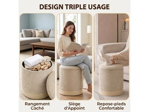 Pouf / repose pied   beige