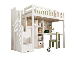 Lit mezzanine 90x200 cm    coloris blanc