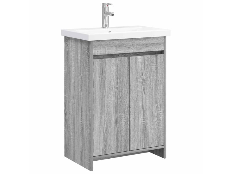  Ensemble de mobilier de salle de bain sonoma gris shl1240  - Conforama A
