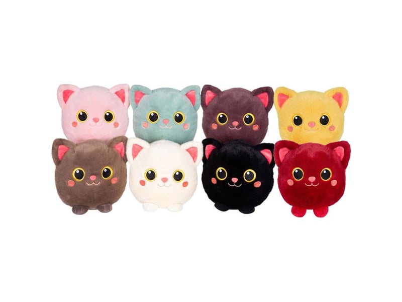  Peluche chat ronde moko maru kitty 12 cm vert 72014 - Conforama B