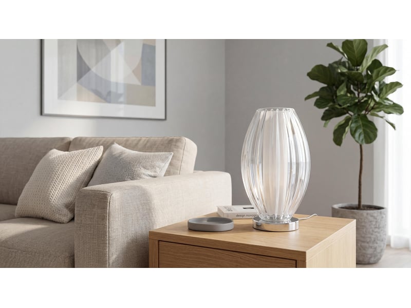 Lampe Acrylique 29.2 cm transparent PENSEE - Conforama W