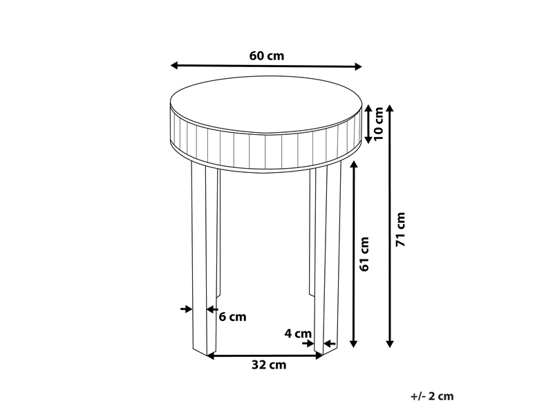  Table d'appoint rimarde verre argenté  - Conforama C