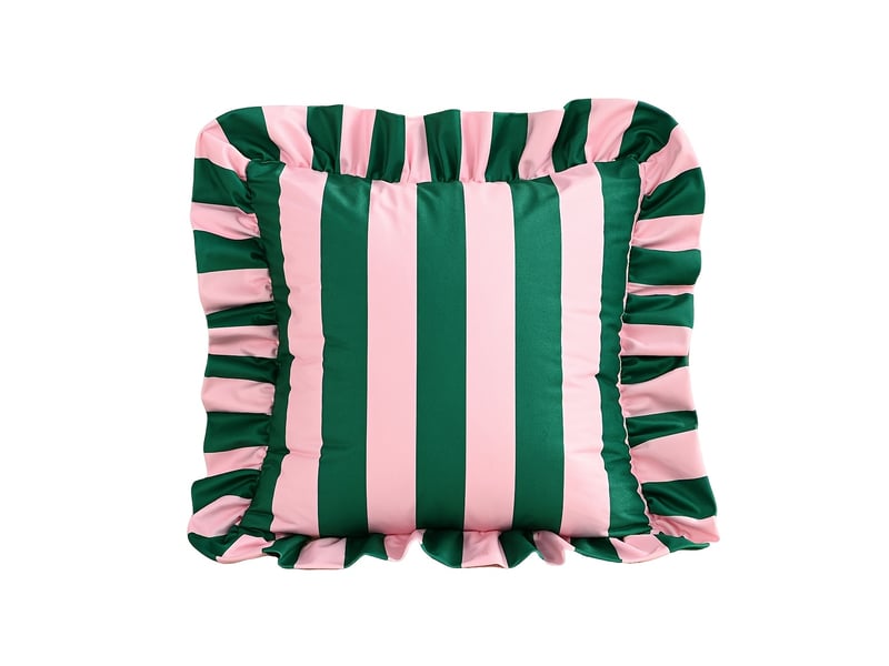  Housse de coussin carrée tendance – bordure à volants, motif rayé – design élégant et décoratif – parfait pour canapé, chambre et sofa – fermeture pratique-style 6  - Conforama A