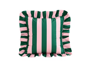 Housse de coussin carrée tendance – bordure à volants, motif rayé – design élégant et décoratif – parfait pour canapé, chambre et sofa – fermeture pratique-style 6
