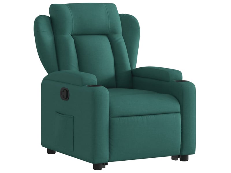  Fauteuil inclinable, fauteuil relax salon vert foncé tissu shl35398  - Conforama D