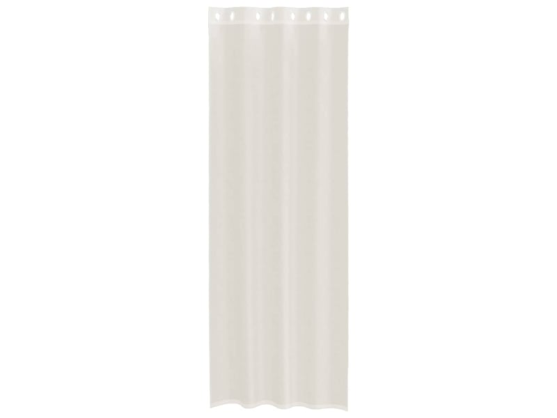  Lot de 2 rideaux en voile, voilages avec œillets crème 140x260 cm cf44355  - Conforama D