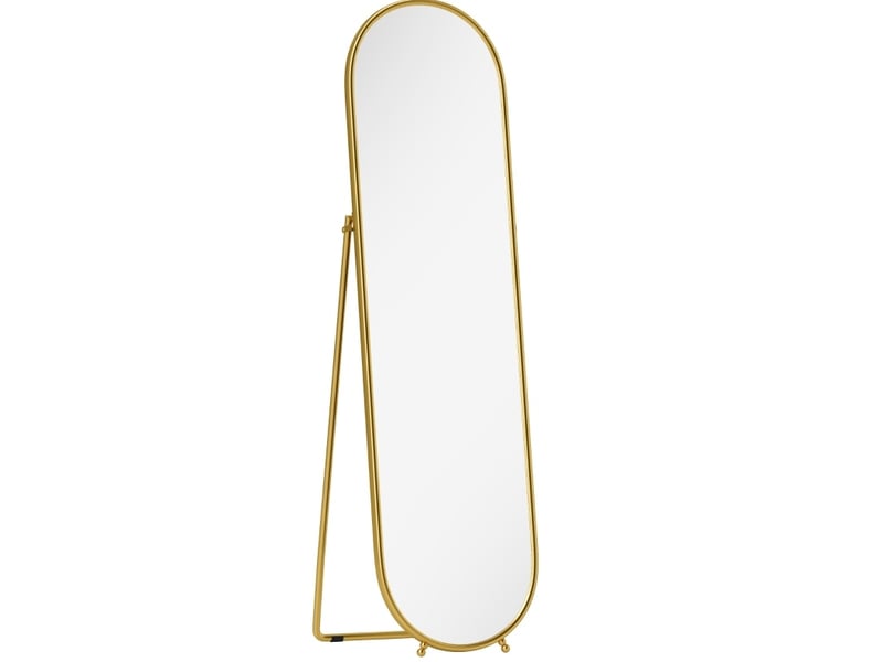 Miroir sur pied ovale 50 x 180 cm doré evryae - Conforama A