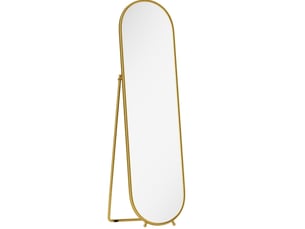 Miroir sur pied ovale 50 x 180 cm doré evryae