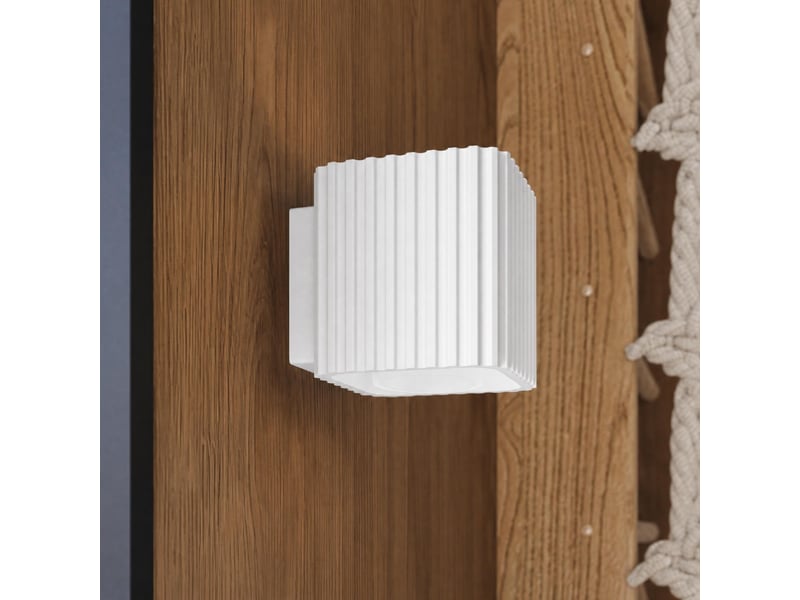  Plafonnier riff 2 blanc gu10 aluminium moderne 12x20.5x10cm SL.3030 - Conforama D