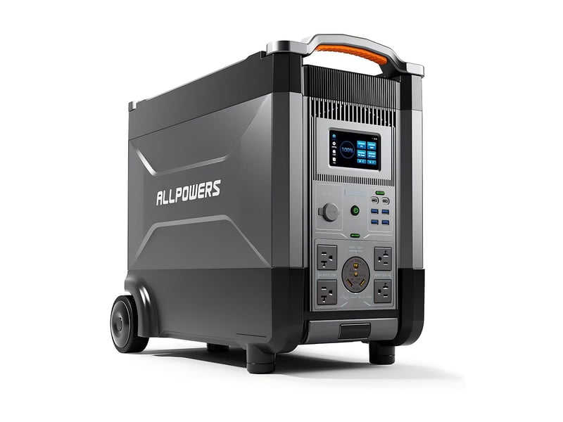  Station électrique portable r4000 v2 2880wh 4000w, batterie lifepo4, solaire mppt 2000w, ups, wifi  - Conforama W