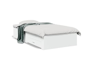 Lit simple 100x200 cm    coloris blanc
