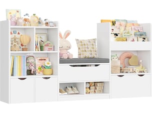 Bibliotheque coloris  blanc  G FORM  - 183.5 cm x 94.5 cm