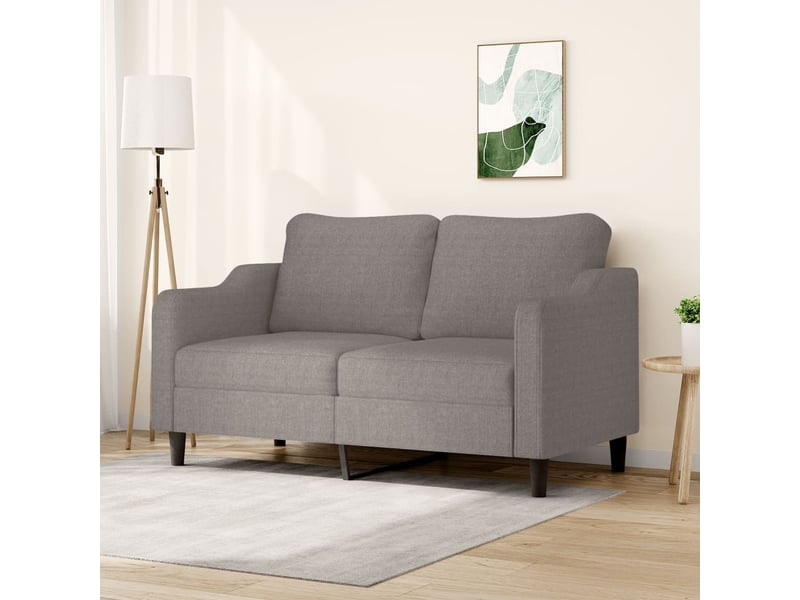  Canapé droit, sofa, canapé à 2 places taupe 140 cm tissu cf20378  - Conforama B