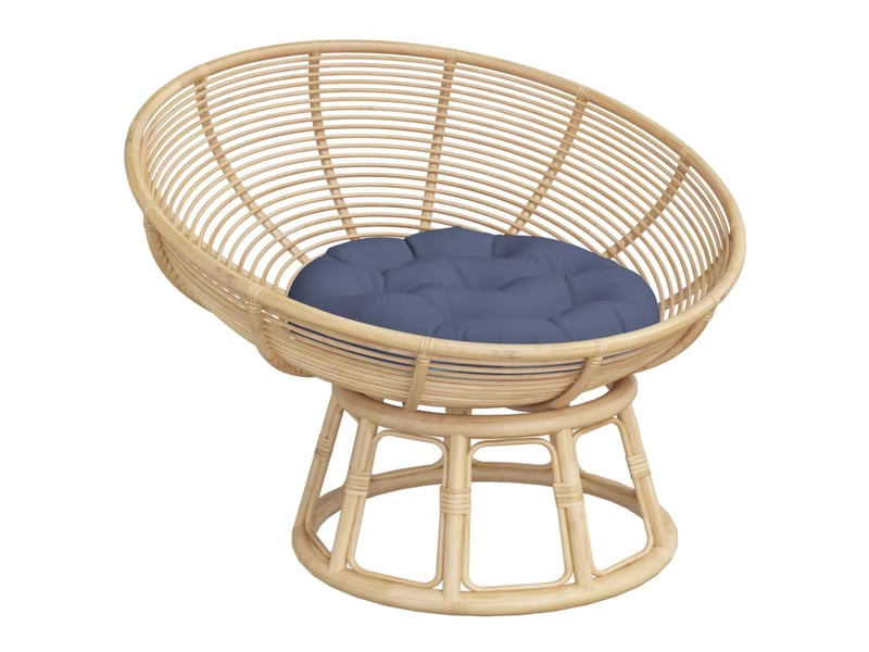  Coussin rond, coussin d'assise bleu marine ø 60x11 cm tissu oxford cf56607  - Conforama C