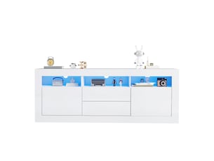 Meuble tv coloris blanc 160 cm LPOSPI  