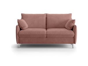 Canapé droit convertible HOMIFAB Astoria 3 places Velours rose