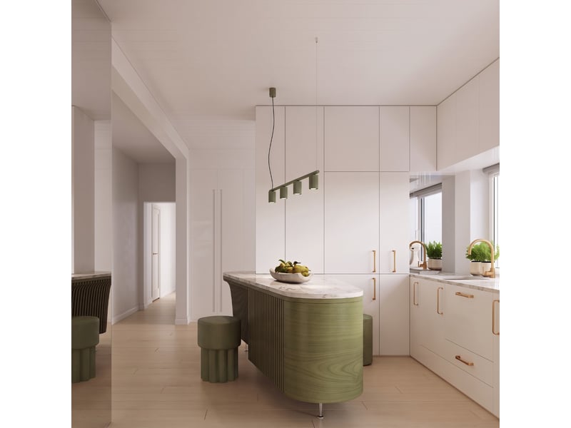  Lustre rayo 4 vert olive aluminium moderne 208x122x6cm SL.3186 - Conforama C