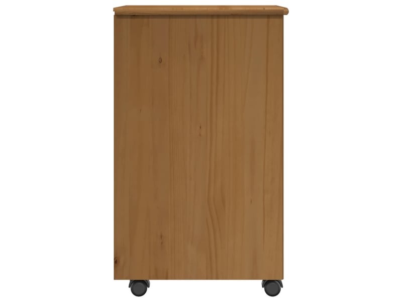  Caisson roulant de bureau, meuble de rangement 34 x 39 x 65,5 cm bois de pin massif  - Conforama D