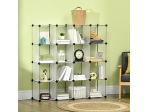 Bibliotheque coloris blanc BEAUNIV - 125 cm x 125 cm