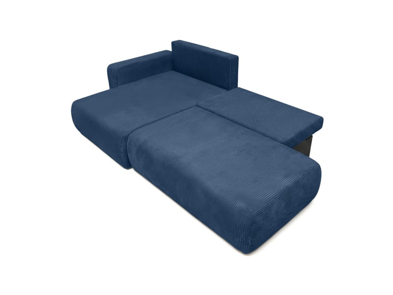 Alya - canapé d'angle max fixe et convertible 5 places en velours côtelé - Conforama C