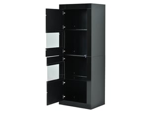 Vitrine coloris noir 3 étagère(s) <strong></strong> <strong></strong> - 61 cmx162 cm