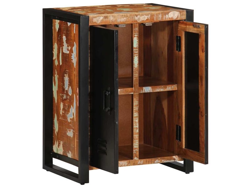  Buffet - bahut - meuble de rangement multicolore 55x35x70 cm bois massif récupération  - Conforama E