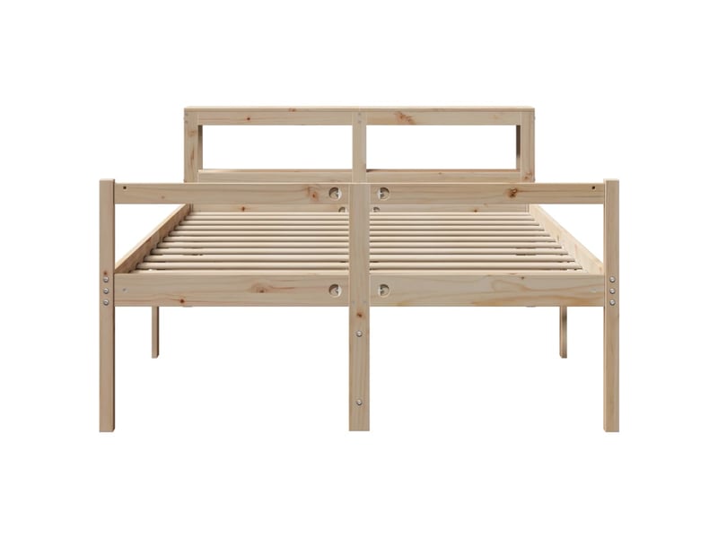 Lit double- lit adulte - lit pour personne âgée avec tête de lit sans matelas 140x190 cm - Conforama C