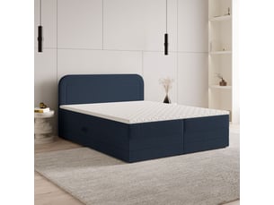 Lit avec rangement 140x200 cm <strong>MASSENO</strong>  <strong></strong> coloris bleu