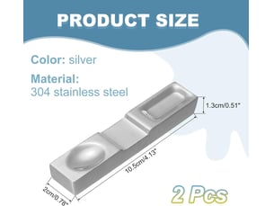 Lot de 2 repose-baguettes en acier inoxydable 304 10,5 x 2 x 1,3 cm, ustensiles de cuisine pour cuillère, fourchette, cuillère à café, repose-outils