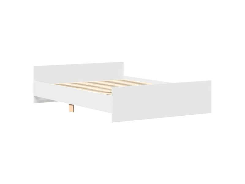 Lit double- lit adulte -  cadre de lit sans matelas blanc 150x200 cm  - Conforama C